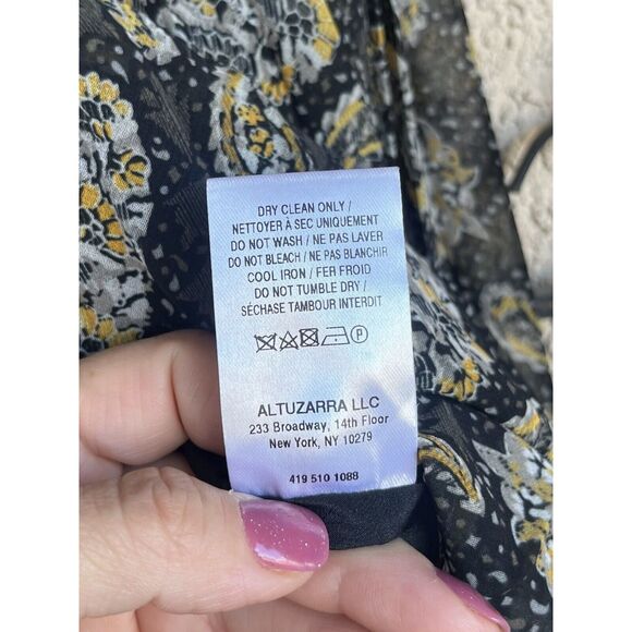 Altuzarra High Low Paisley Print Pleated Skirt - Size 40/US 8 Multicolor - Picture 9 of 11